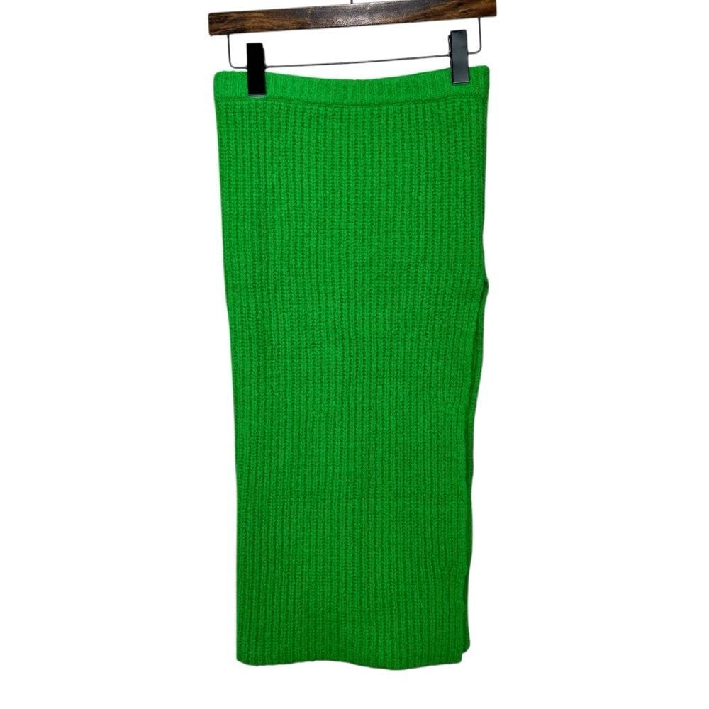 NEW L’Academie Sachiye Knit Midi Skirt in Green Size Small - Picture 5 of 9